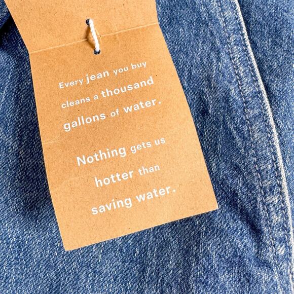 Reformation Sandia Skirt Womens Size 30 Inari Blue Denim Jean Paperbag Boho NWT - Picture 11 of 12